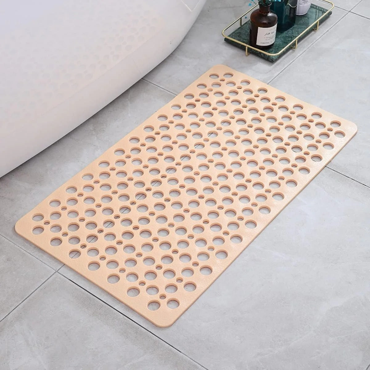 Prestixo Secure Shower Mat | Non-Slip, Antibacterial & Fast-Draining Design